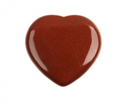 HEART 40 mm - Red Jasper, Aventurine, Mahagony