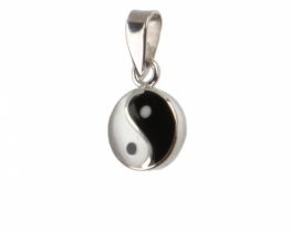 Srebrn obesek YIN YANG 7 mm