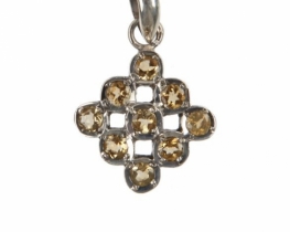 Silver pendant with Citrine