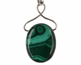 Silver Pendant Malachite PIRUET