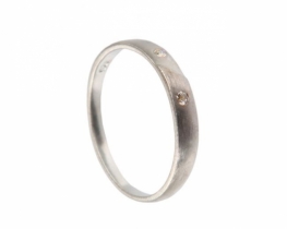 Silver Ring TWO ZIRCONS