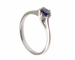 Silver Ring BLUE SAPPHIRE 4,5 mm