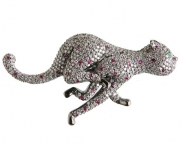 Sterling Silver brooch CHEETAH