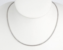 Silver Chain ROLO oval 42- 42 -80 cm