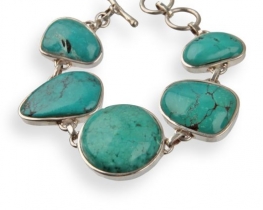 Silver Bracelet Turquoise Tijuana