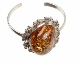 Silver Bracelet with Amber AISHA