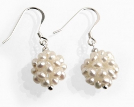 Pearl Earrings LOVE BERRY - Gray