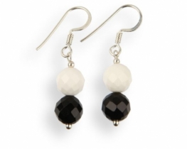 Silver Earrings BLACK & WHITE