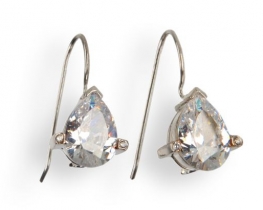 Silver Earrings CRYSTAL TEAR