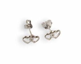 Silver Earrings PAIR OF HEARTS