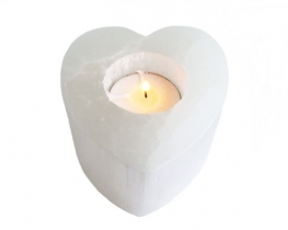 Candle Holder HEART - selenite