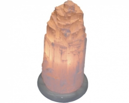 Snow White Selenite Lamp 40 x 12 cm