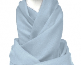 Šal PURE CASHMERE svetlo moder