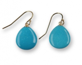 Gold Earrings Turquoise Golden drops 