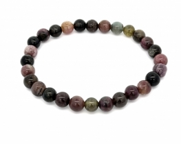 Tourmaline Bracelet 7 mm multicolored  