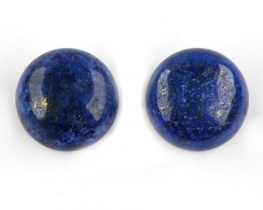 Silver Earrings Lapis lazuli  20 mm Continetal