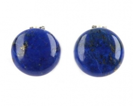 Srebrni uhani Lapis lazuli 17 mm A - za pripet