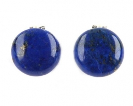 Srebrni uhani Lapis lazuli 17 mm A - za pripet