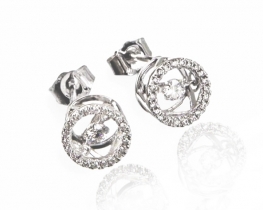 Earrings with Brilliants SATURN - Dancing Diamonds