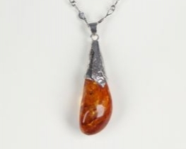 Necklace with amber AMULET