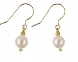 Pendant Pearl Earrings 7 mm