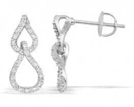 White Gold Diamond Earrings CAPPELA