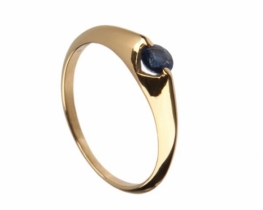 Gold Ring Blue Sapphire CROWN