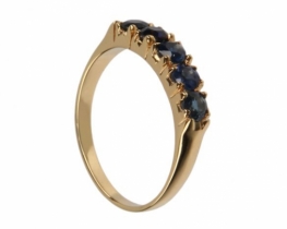 Gold Ring BLUE LINE Sapphires