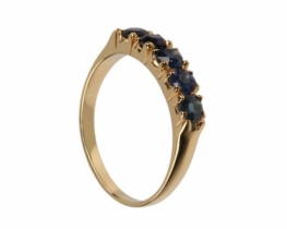 Gold Ring BLUE LINE Sapphires