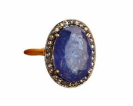 Victorian Gold Ring TITANIC - Tanzanite 9 x 13