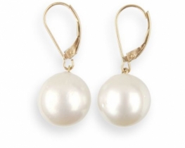 Gold Pearl Earrings Jawa 13 mm
