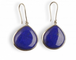 Gold Earrings Leyla - Royal Blue Lapis