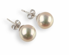 Gold Pearl Earrings AKOYA 9 & 9,5 mm