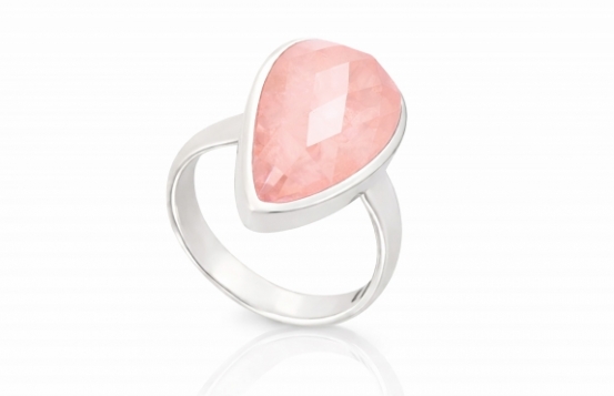 Silver Morganite Ring – Drop of Light