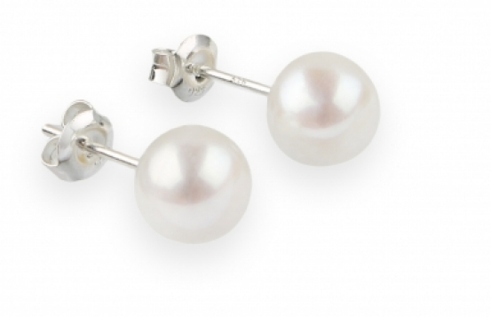 Silver Pearl Earrings Miramar 9,5 mm
