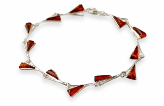 Silver Bracelet Amber ELVIRA