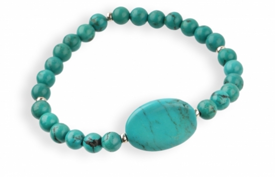 Turquoise elastic Bracelet 8 & 16 x 22 mm