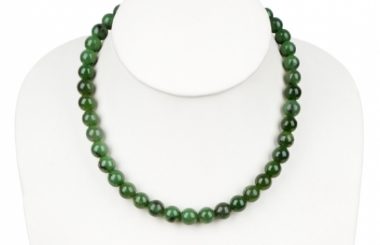 Ogrlica temno zelen ŽAD 10 in 12 mm