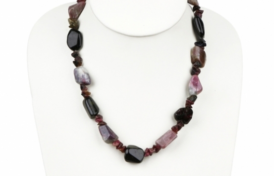 Ogrlica barvni TURMALIN 12 x 20 mm