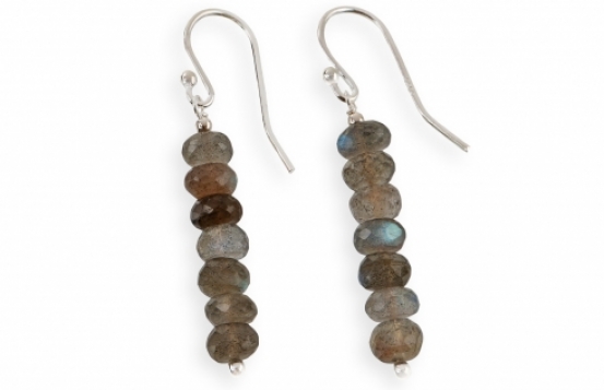 Labradorite Silver Earrings Polar Glow