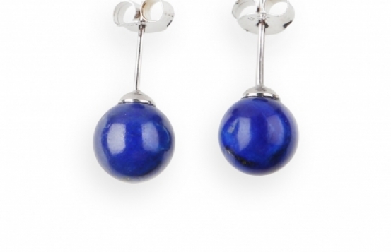 Lapis Lazuli Silver Earrings 6, 8 & 10 mm