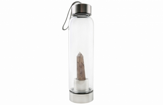 Water Bottle with Tourmaline Quartz
