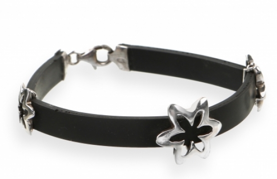 Zapestnica silver FLOWER