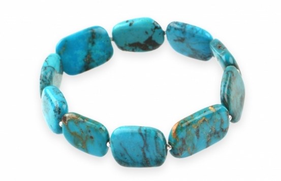 Elastic Turquoise Bracelet Mexico 15 x 20 mm