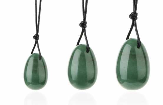 Yoni or Crystal eggs Aventurine on Cord