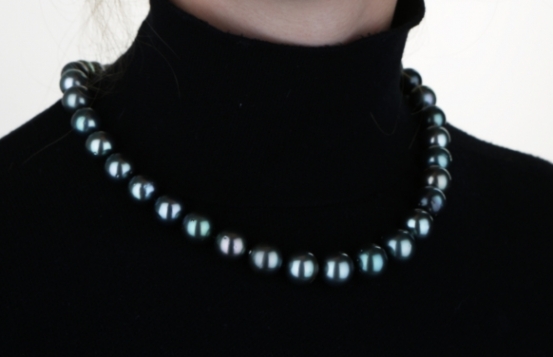 Biserna ogrlica TAHITI 11 -14,5 mm