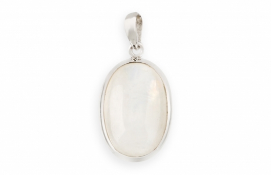 Silver Pendant LILI – Rainbow Moonstone
