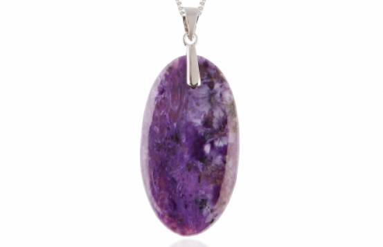 Silver Pendant CHAROITE AAA - several sizes 