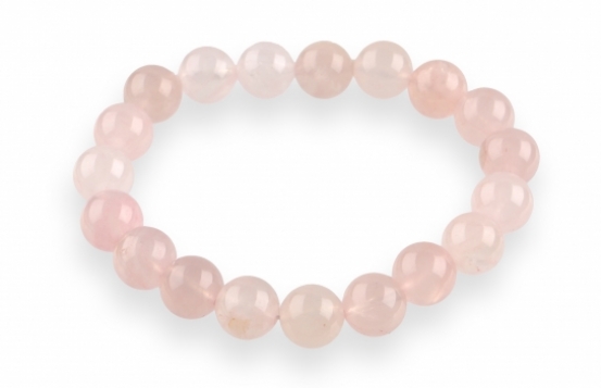 Rose Quartz Elastic Bracelet AA - 6 - 8 - 10 mm