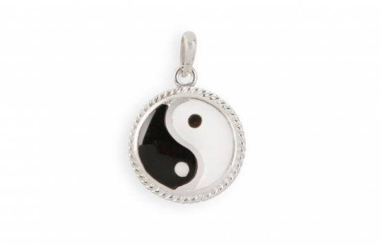 Srebrn obesek YIN YANG 15 mm